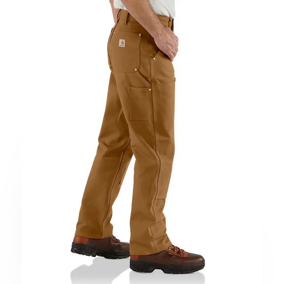 Men's Carhartt Brown Loose Fit Firm Duck Double-Front Utility Work Pant size 36 - Picture 3 of 16